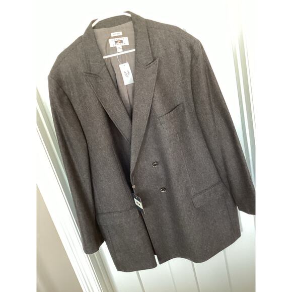 NWT Joseph Abboud Men's Classic Fit Elbow Patch Blazer Sport Coat Brown Size 2X - Picture 1 of 15